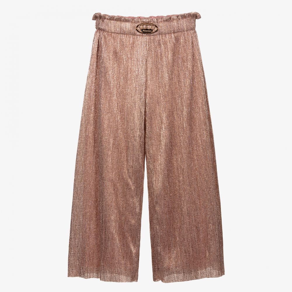 Rose gold top wide leg pants