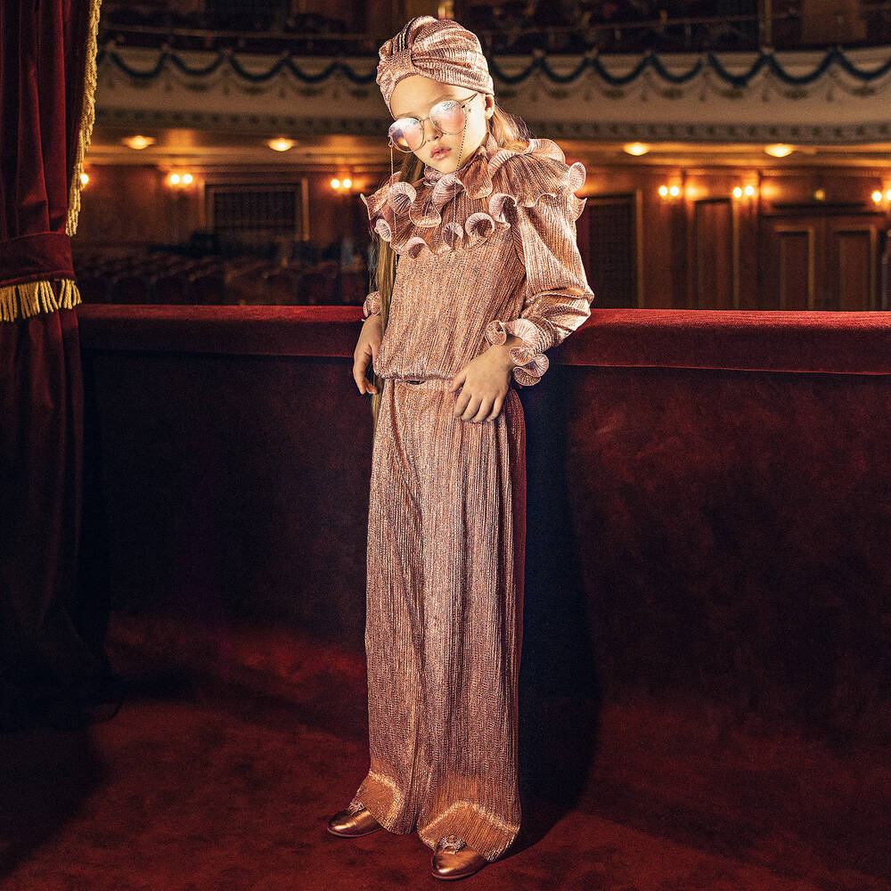 Junona-Широкие брюки цвета розового золота | Childrensalon Outlet