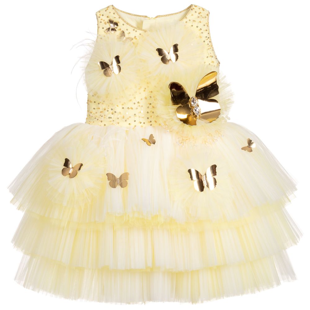 Junona - Teen Yellow Tulle Dress Set | Childrensalon