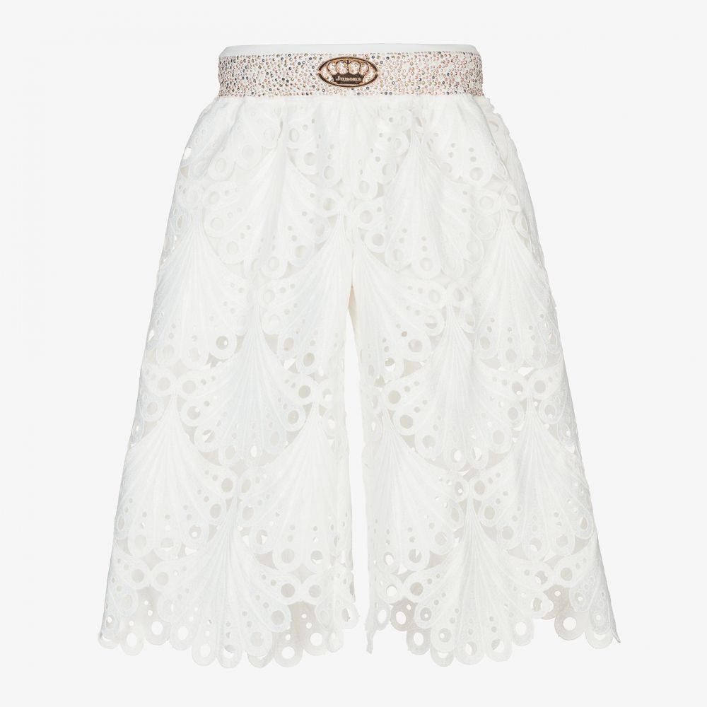 Junona - White Broderie Anglaise Trousers | Childrensalon