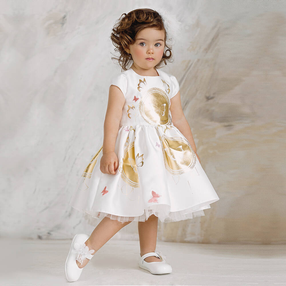 Junona White Gold Dress Set Childrensalon Outlet