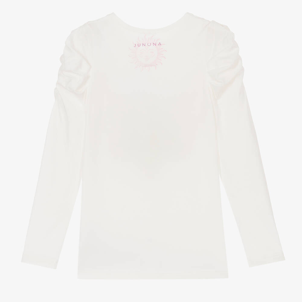 Junona-White & Purple Unicorn Top | Childrensalon Outlet