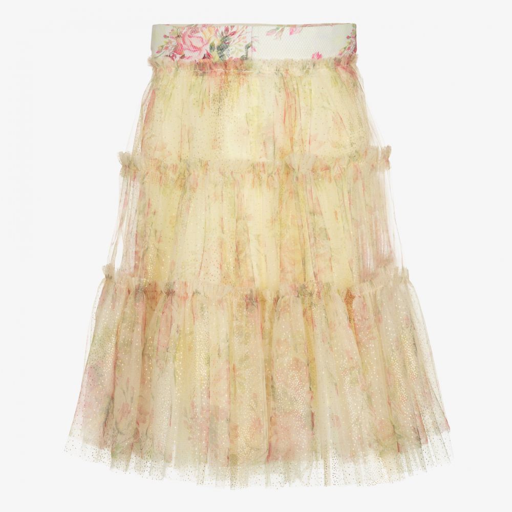 Junona-Yellow & Pink Tulle Skirt | Childrensalon Outlet