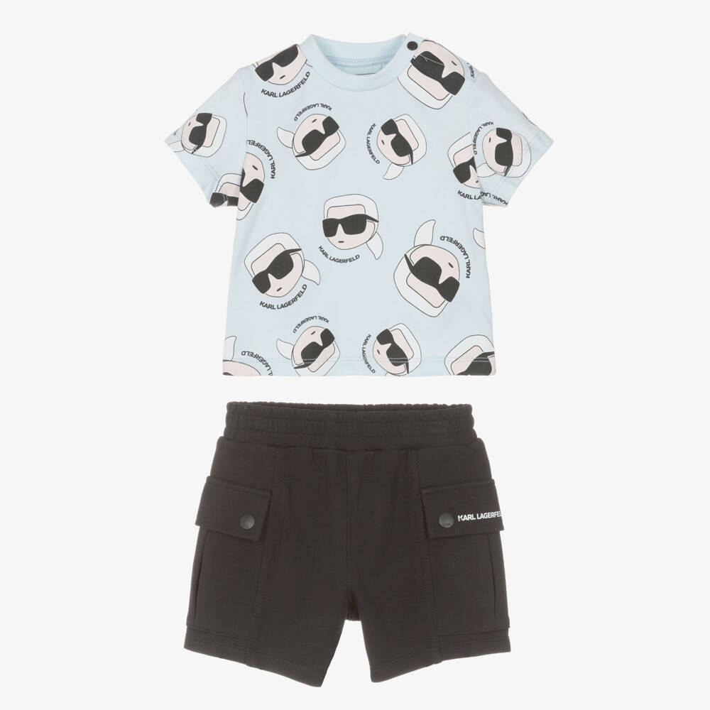 KARL LAGERFELD KIDS-Aop Karl Top & Shorts Set | Childrensalon Outlet