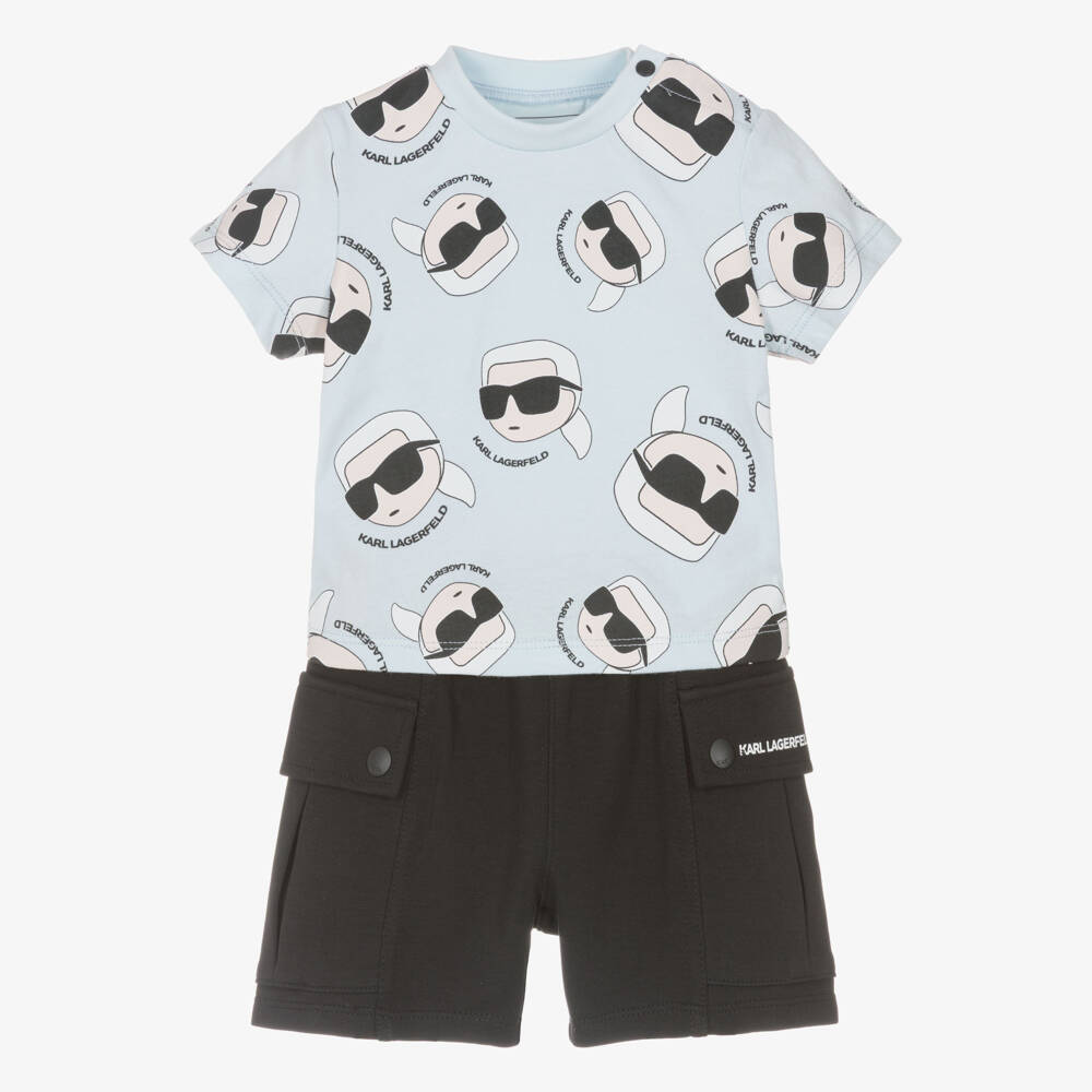 KARL LAGERFELD KIDS-Aop Karl Top & Shorts Set | Childrensalon Outlet