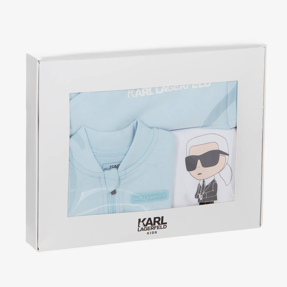 KARL LAGERFELD KIDS Coffret survetement bleu bebe