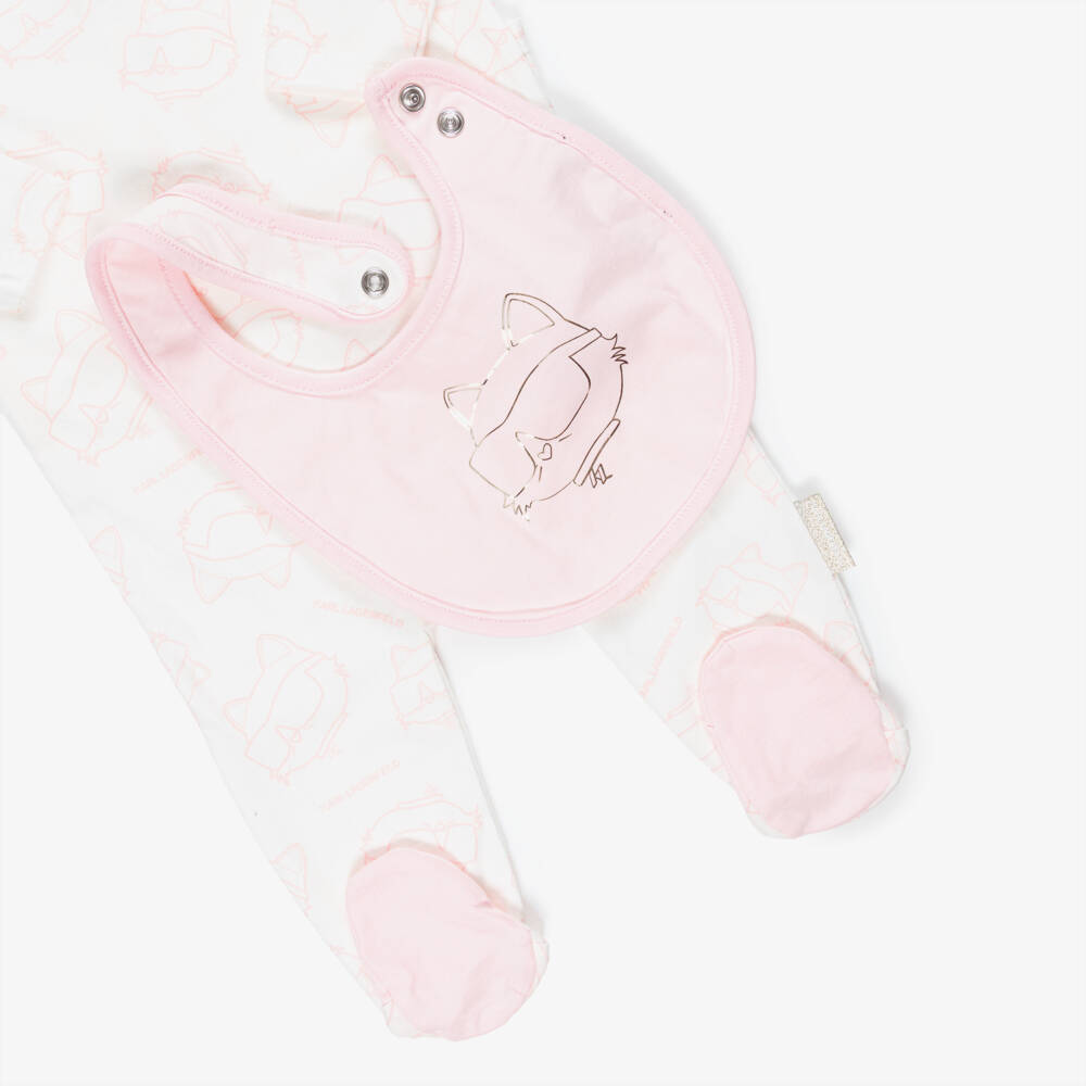KARL LAGERFELD KIDS-Babygrow, Hat & Bib Gift Set | Childrensalon Outlet