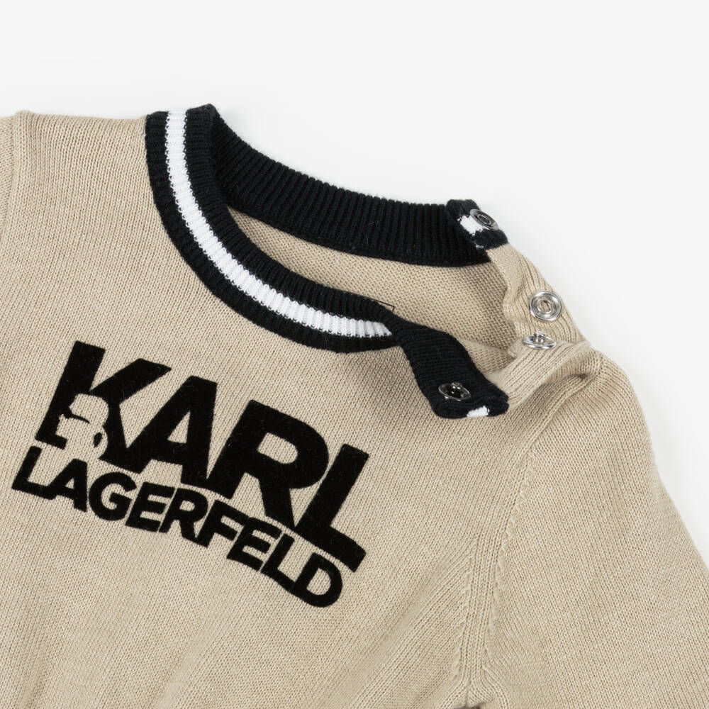 KARL LAGERFELD KIDS-رومبر بيج من القطن والكشمير للرضع | Childrensalon Outlet
