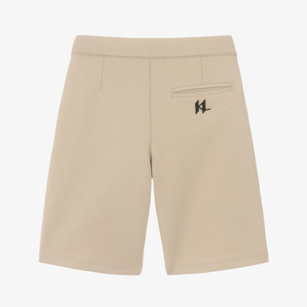 KARL LAGERFELD KIDS-Beige Side Pockets Bermuda | Childrensalon Outlet