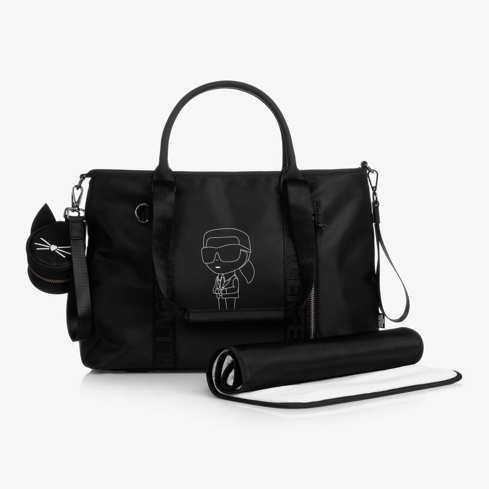 KARL LAGERFELD KIDS - حقيبة لمستلزمات الأطفال لون أسود (41 سم) | Childrensalon