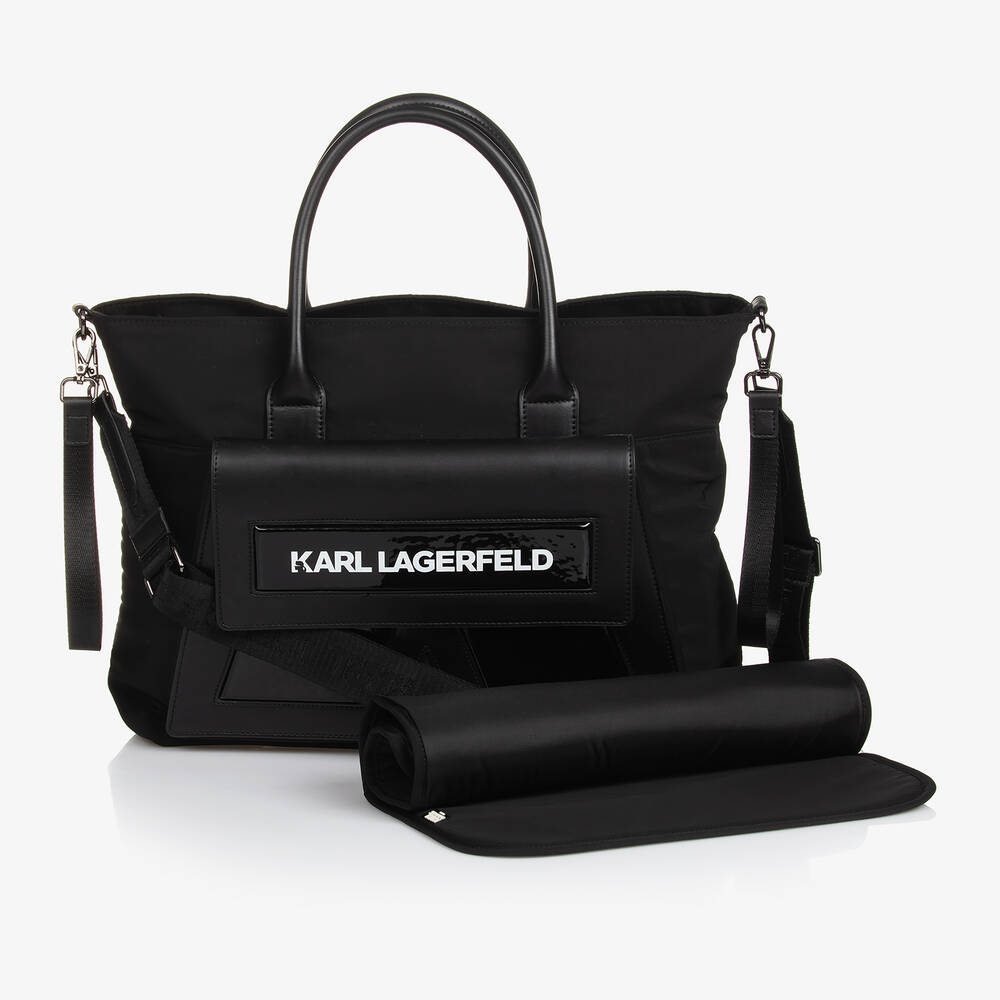 KARL LAGERFELD KIDS-Black IKON K Changing Bag (44cm) | Childrensalon Outlet