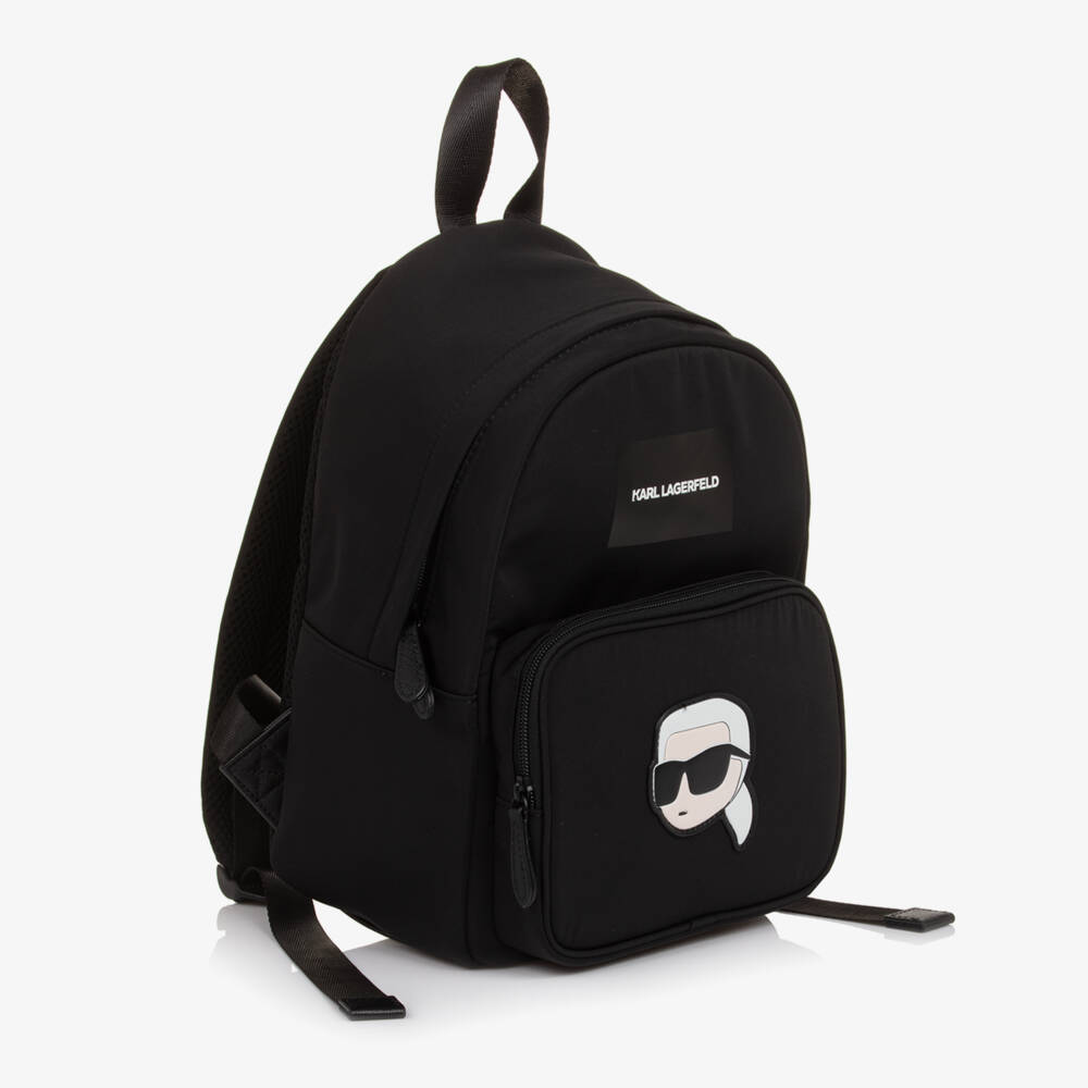 KARL LAGERFELD KIDS-Black Karl Backpack | Childrensalon Outlet