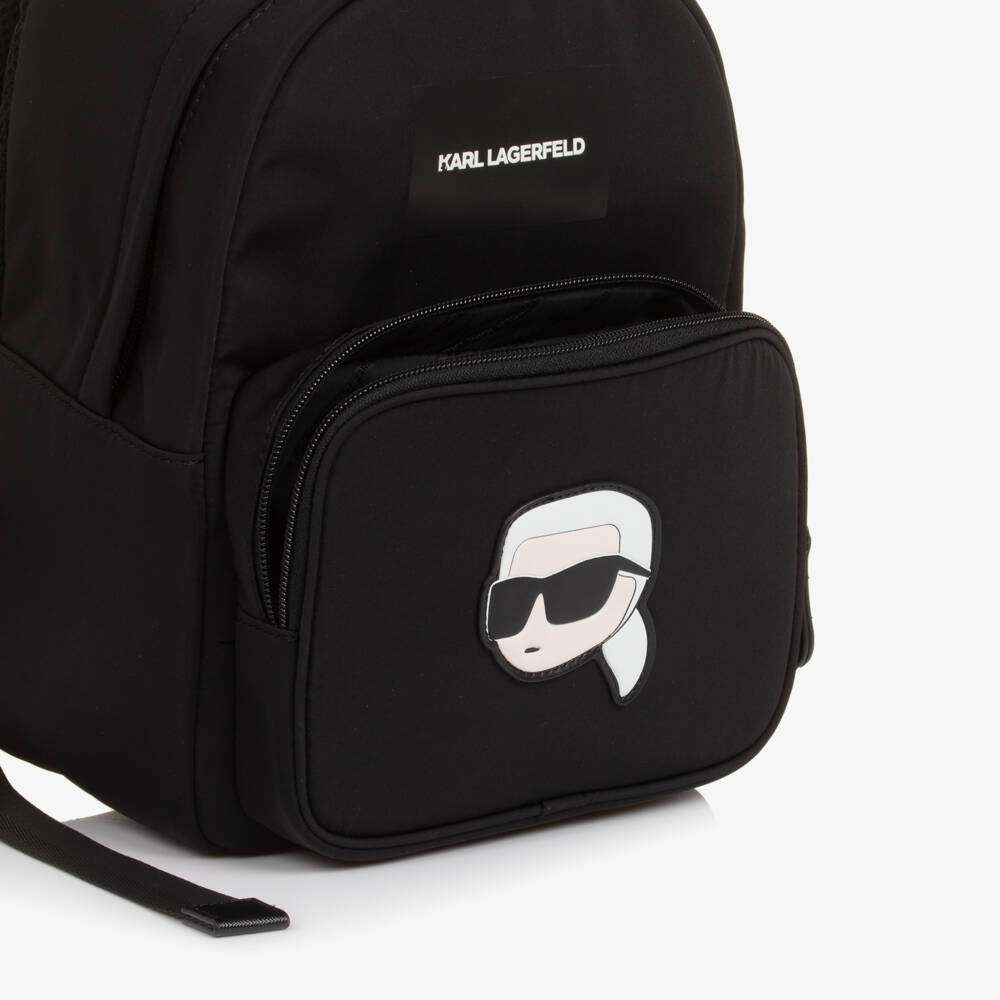 KARL LAGERFELD KIDS-Black Karl Backpack | Childrensalon Outlet