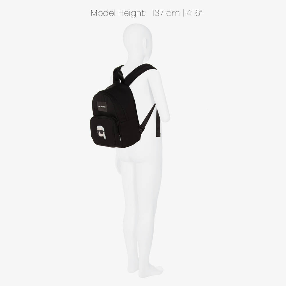 KARL LAGERFELD KIDS-Black Karl Backpack | Childrensalon Outlet