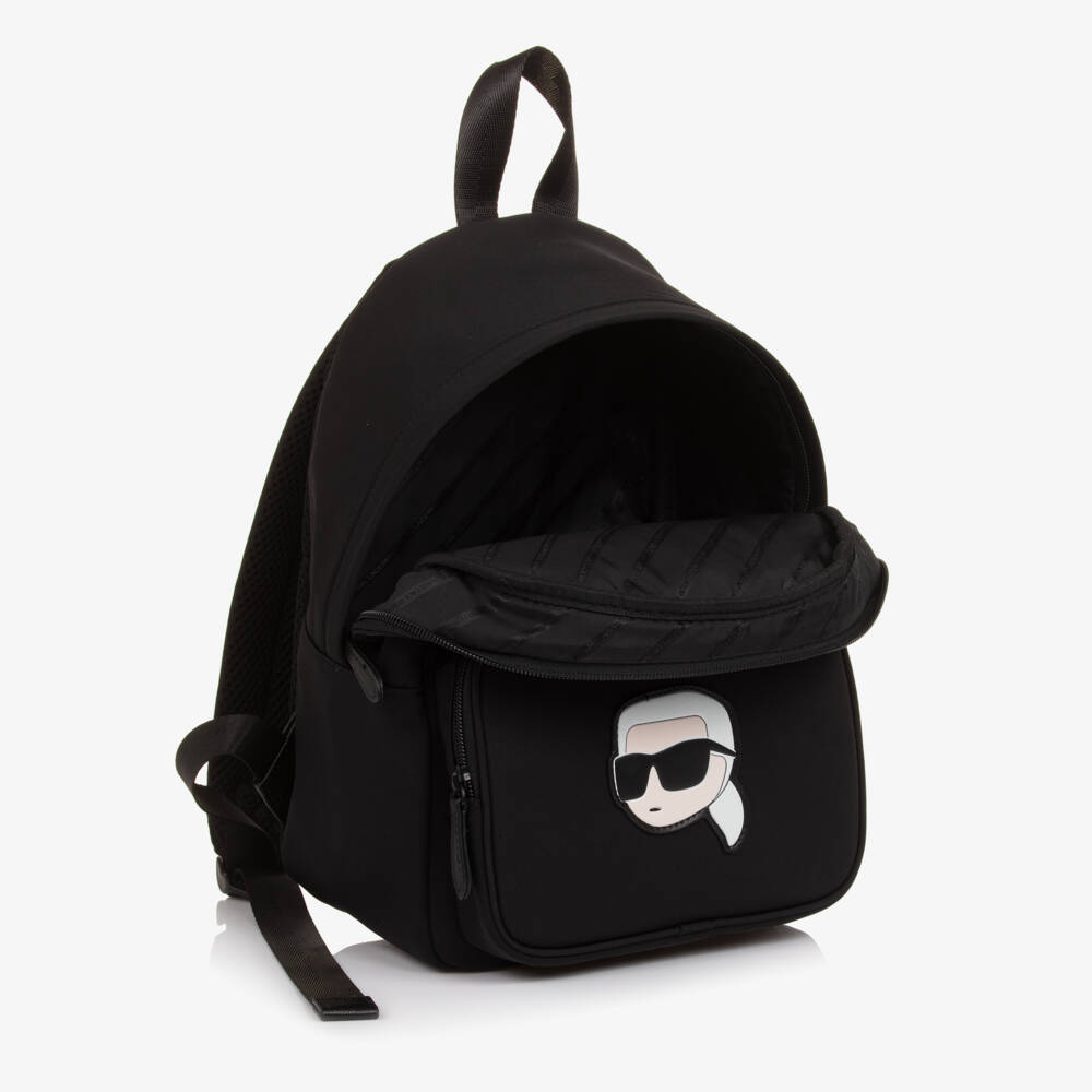 KARL LAGERFELD KIDS-Black Karl Backpack | Childrensalon Outlet