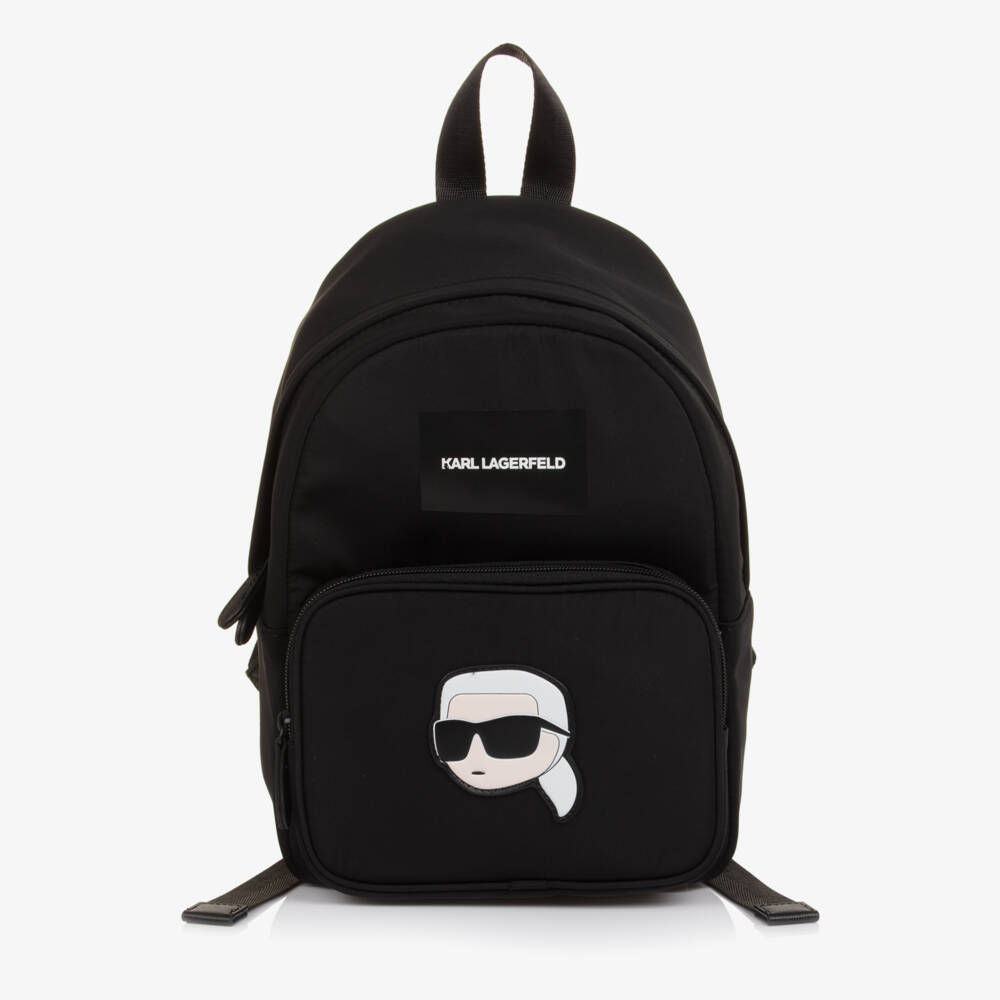 KARL LAGERFELD KIDS-Black Karl Backpack | Childrensalon Outlet
