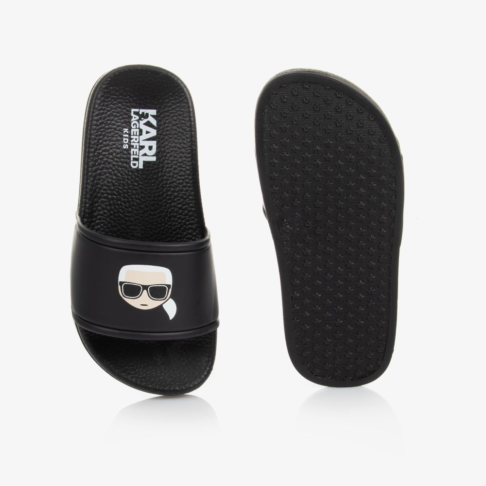 KARL LAGERFELD KIDS Claquettes noires Karl Ikonik
