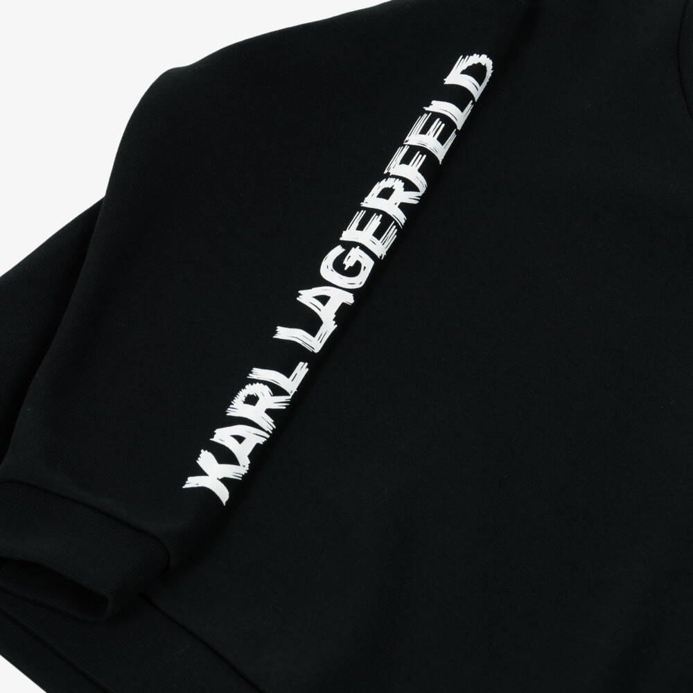 KARL LAGERFELD KIDS-Black Karl New Ikonik Sweatshirt | Childrensalon Outlet