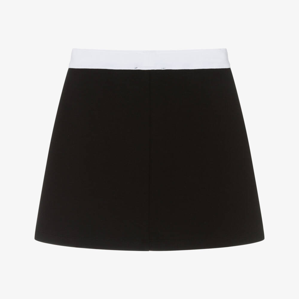 KARL LAGERFELD KIDS-Black & White Contrasted Details Skirt | Childrensalon Outlet
