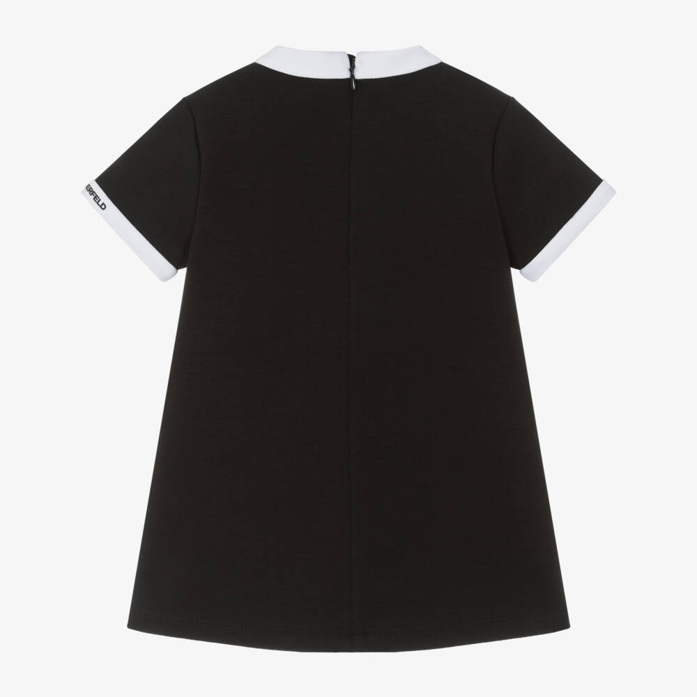 KARL LAGERFELD KIDS-Black & White Dress | Childrensalon Outlet