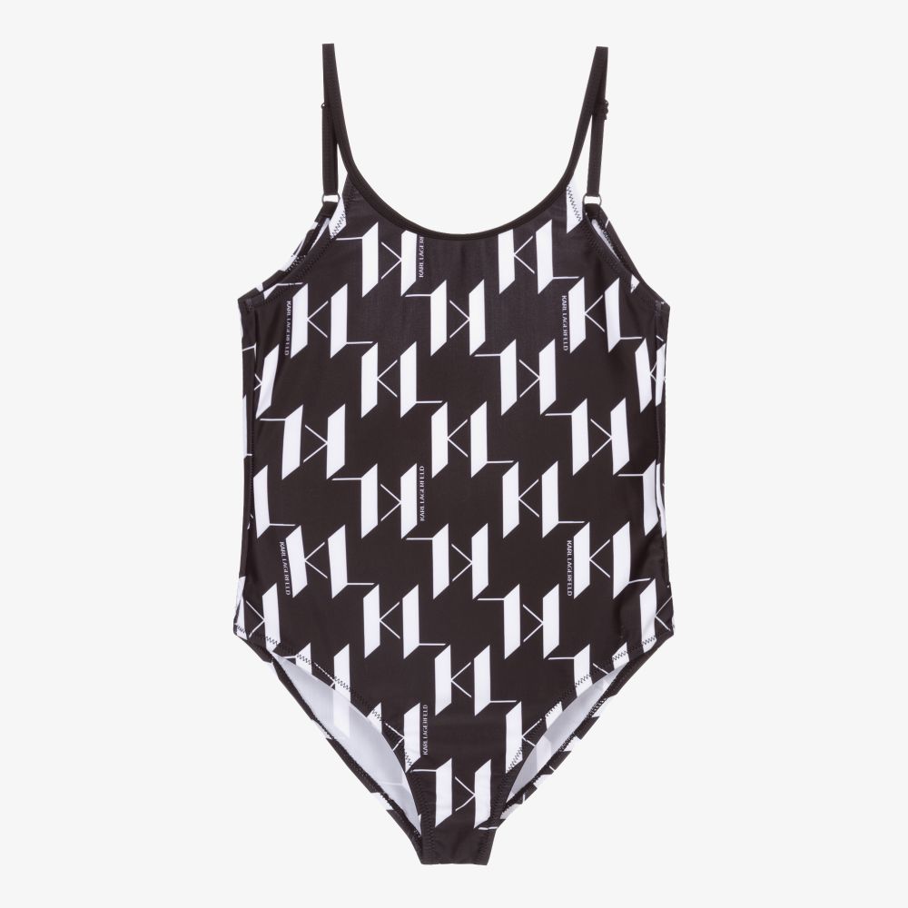 KARL LAGERFELD KIDS - Maillot de bain noir et blanc | Childrensalon