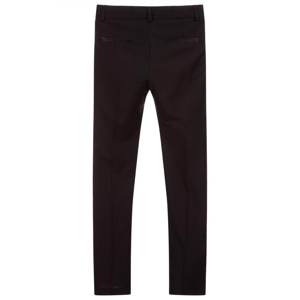 KARL LAGERFELD KIDS-Black Wool Suit Trousers | Childrensalon Outlet
