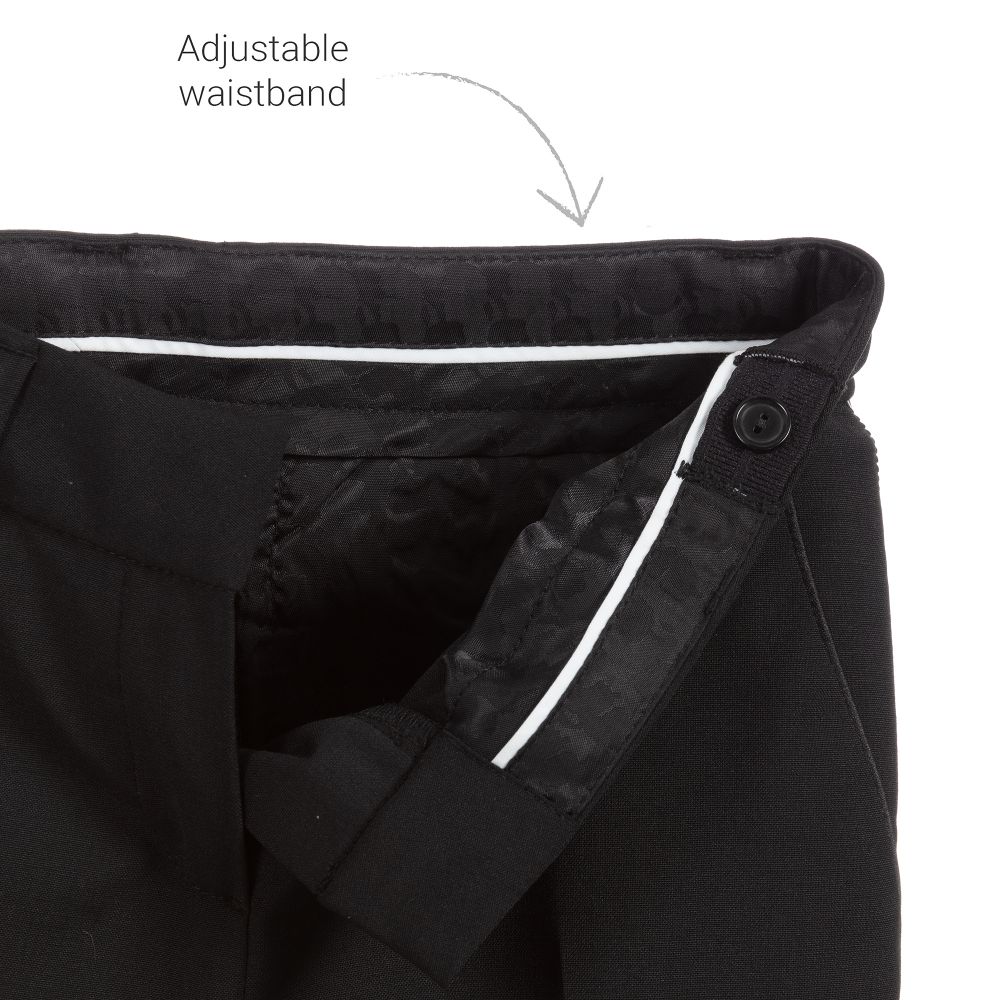 KARL LAGERFELD KIDS-Black Wool Suit Trousers | Childrensalon Outlet