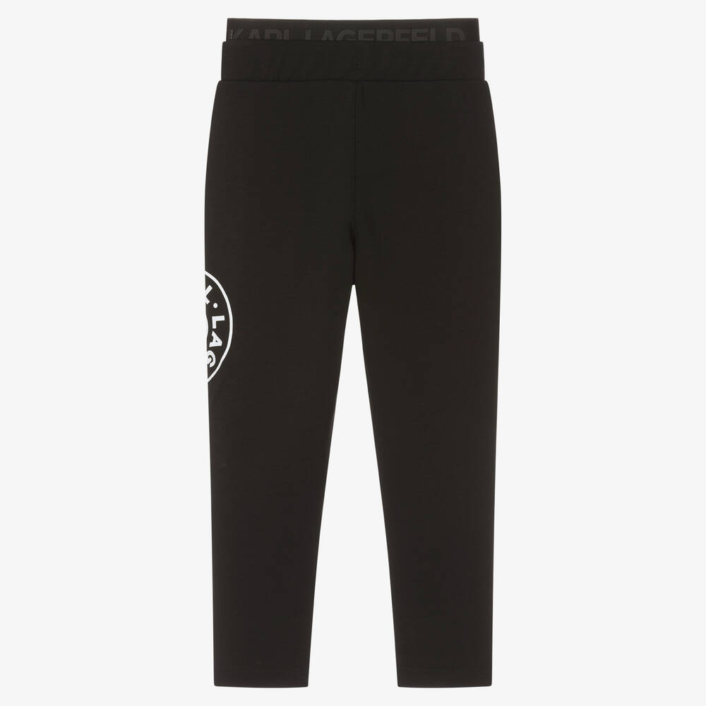 KARL LAGERFELD KIDS-Boys Black Cotton Joggers | Childrensalon Outlet