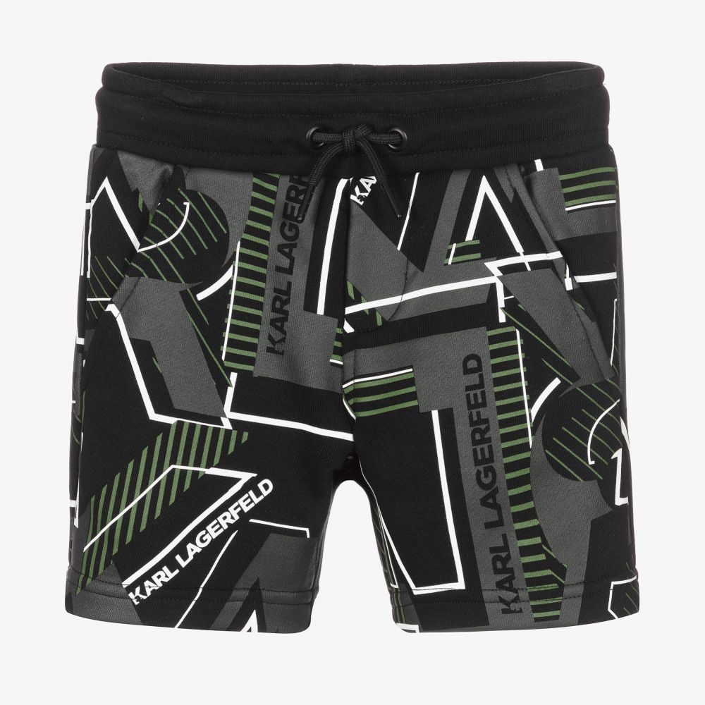 KARL LAGERFELD KIDS - Boys Black & Grey Shorts | Childrensalon