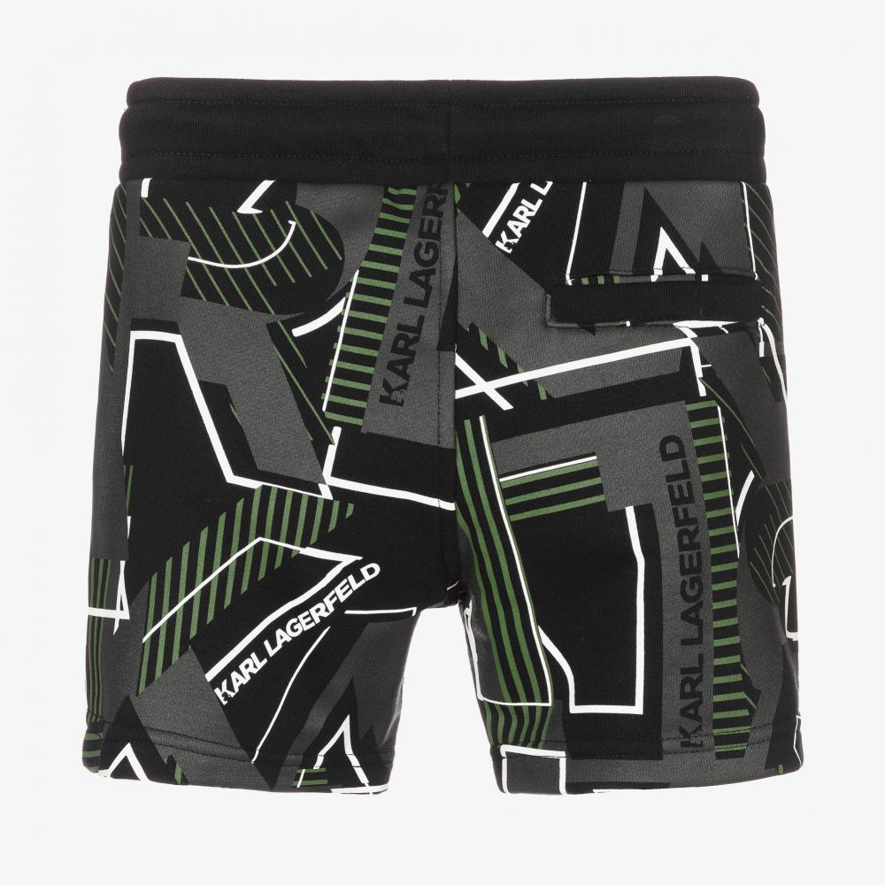 KARL LAGERFELD KIDS-Boys Black & Grey Shorts | Childrensalon Outlet