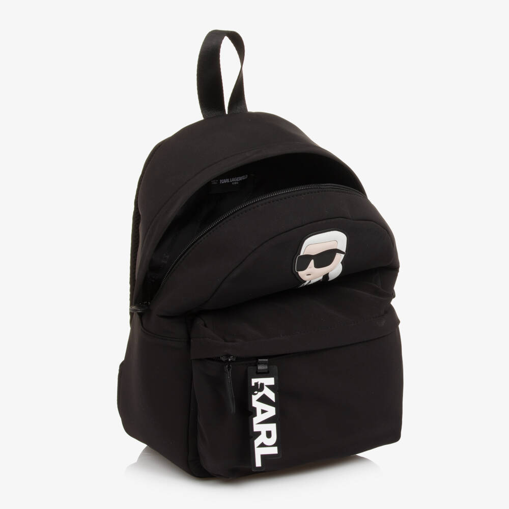 KARL LAGERFELD KIDS-Boys Black Iconic Style Backpack | Childrensalon Outlet
