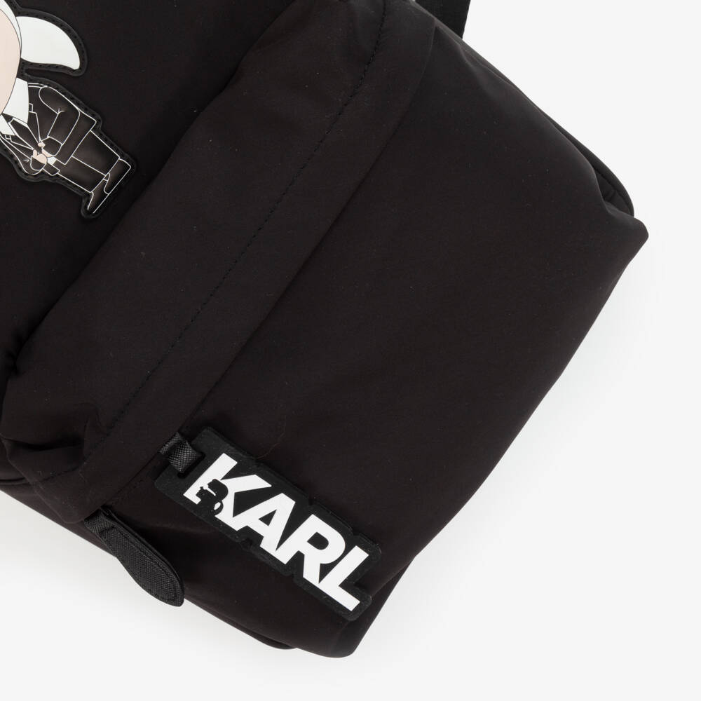 KARL LAGERFELD KIDS-Boys Black Iconic Style Backpack | Childrensalon Outlet