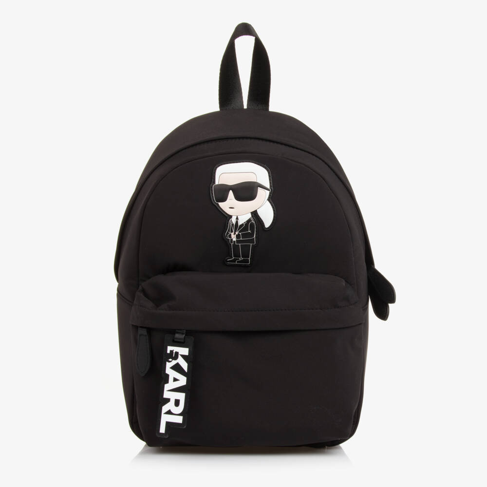 KARL LAGERFELD KIDS-Boys Black Iconic Style Backpack | Childrensalon Outlet