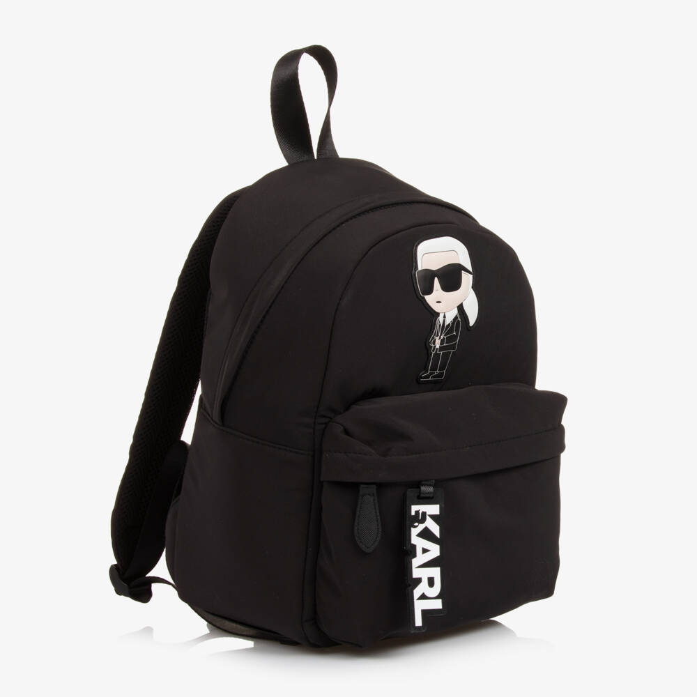 KARL LAGERFELD KIDS-Boys Black Iconic Style Backpack | Childrensalon Outlet
