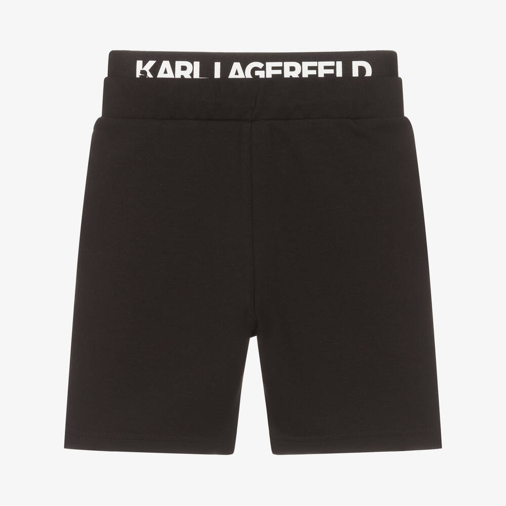 KARL LAGERFELD KIDS-Boys Black Jersey Shorts | Childrensalon Outlet
