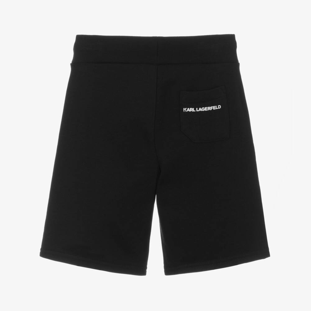 KARL LAGERFELD KIDS-Boys Black Logo Bermudas | Childrensalon Outlet