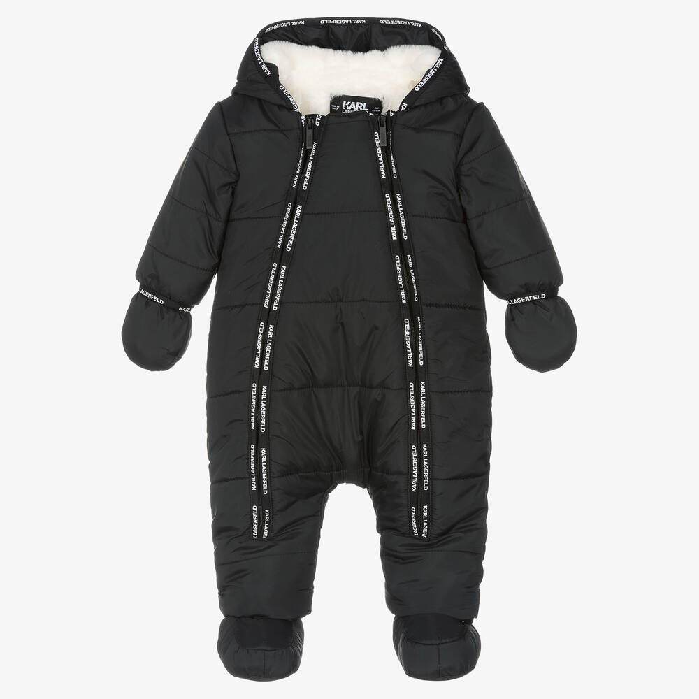 KARL LAGERFELD KIDS - Schwarzer Schneeanzug für Jungen | Childrensalon