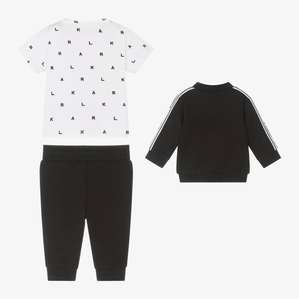 KARL LAGERFELD KIDS-Boys Charcoal Zip-Up Activewear Duo | Childrensalon Outlet