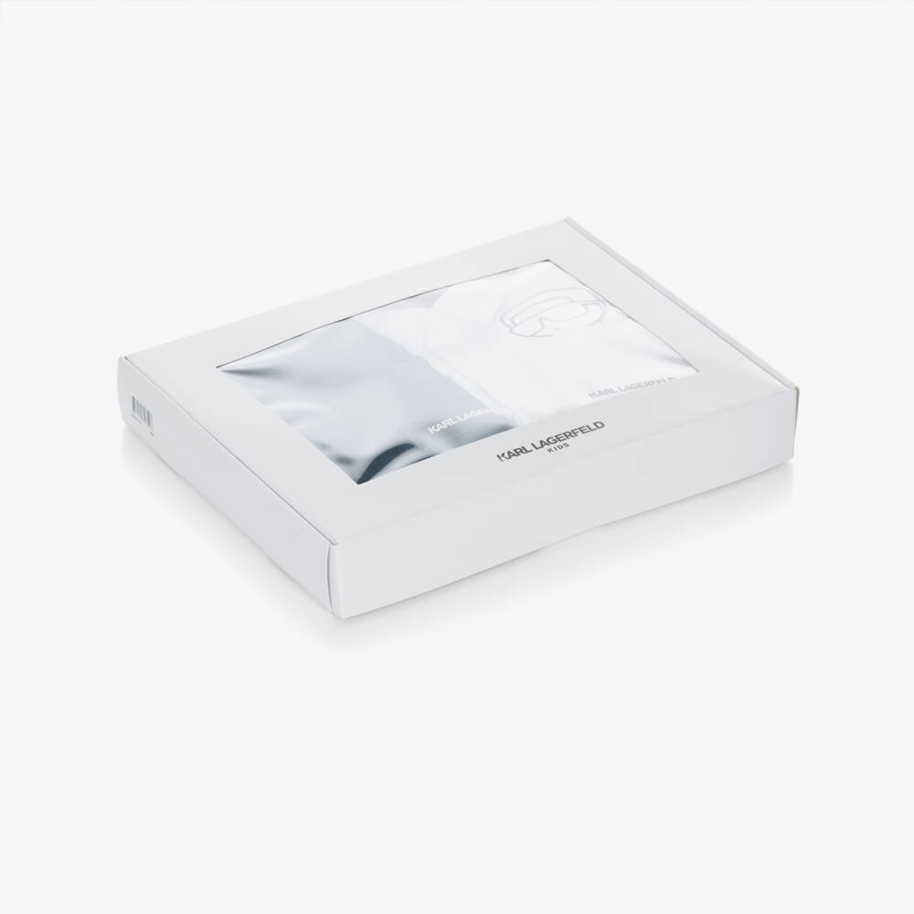 KARL LAGERFELD KIDS-Boys Classic Blue Denim Ensemble | Childrensalon Outlet