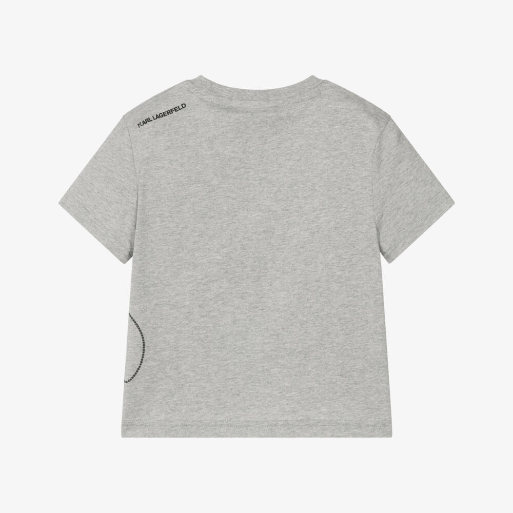 KARL LAGERFELD KIDS-Boys Cool Grey Icon Tee | Childrensalon Outlet