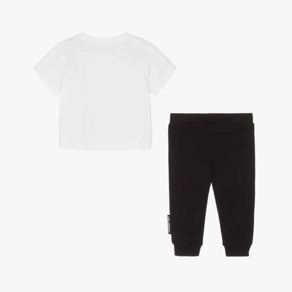KARL LAGERFELD KIDS-Boys Cozy Monochrome Cotton Ensemble | Childrensalon Outlet
