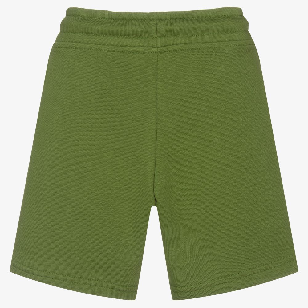 KARL LAGERFELD KIDS-Boys Green Cotton Logo Shorts | Childrensalon Outlet