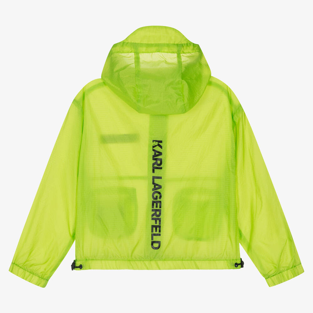 KARL LAGERFELD KIDS-Зеленая ветровка для мальчиков | Childrensalon Outlet