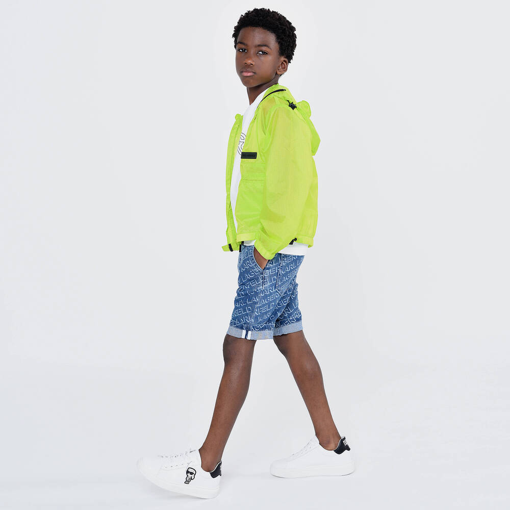 KARL LAGERFELD KIDS-Зеленая ветровка для мальчиков | Childrensalon Outlet