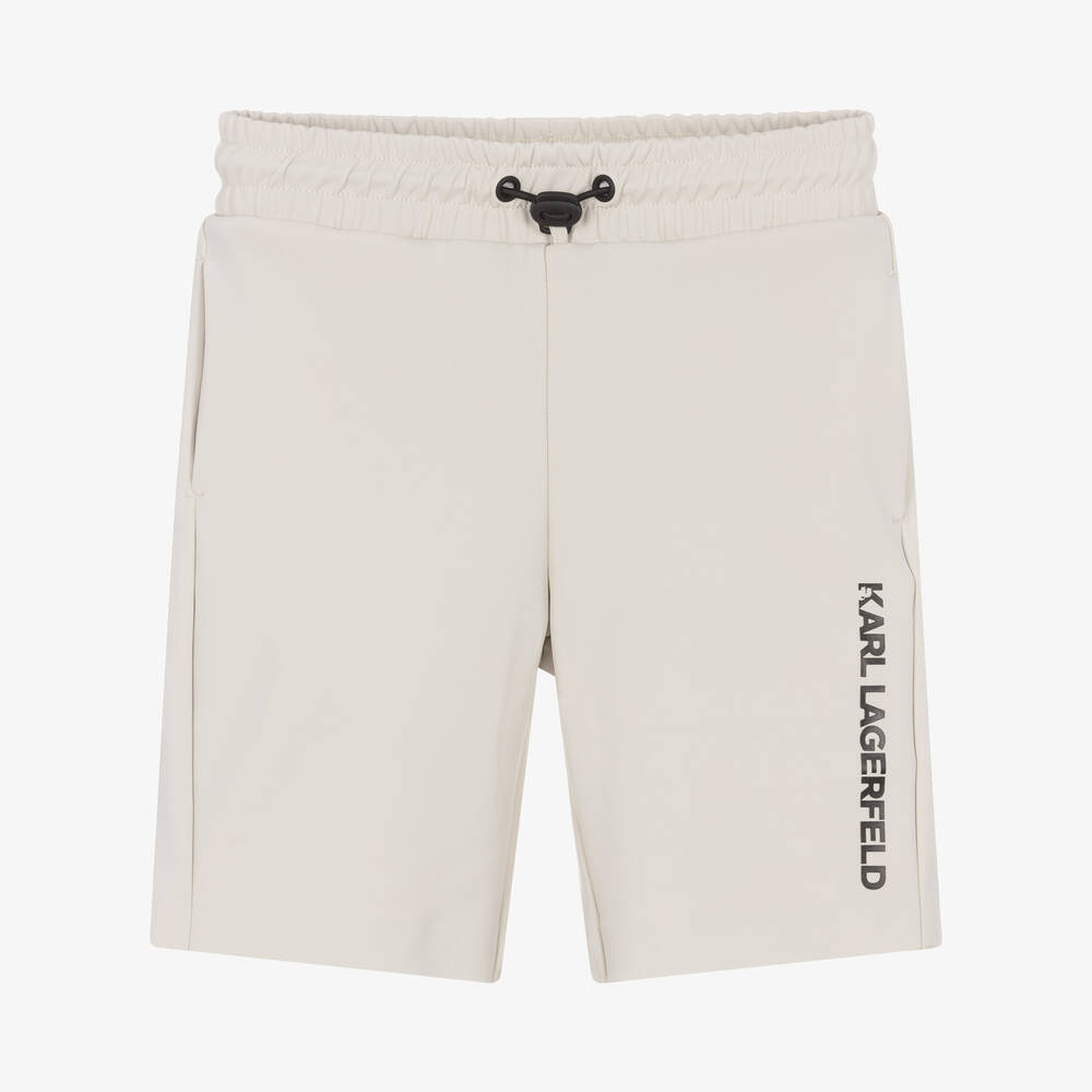 KARL LAGERFELD KIDS-Серые шорты из джерси для мальчиков | Childrensalon Outlet