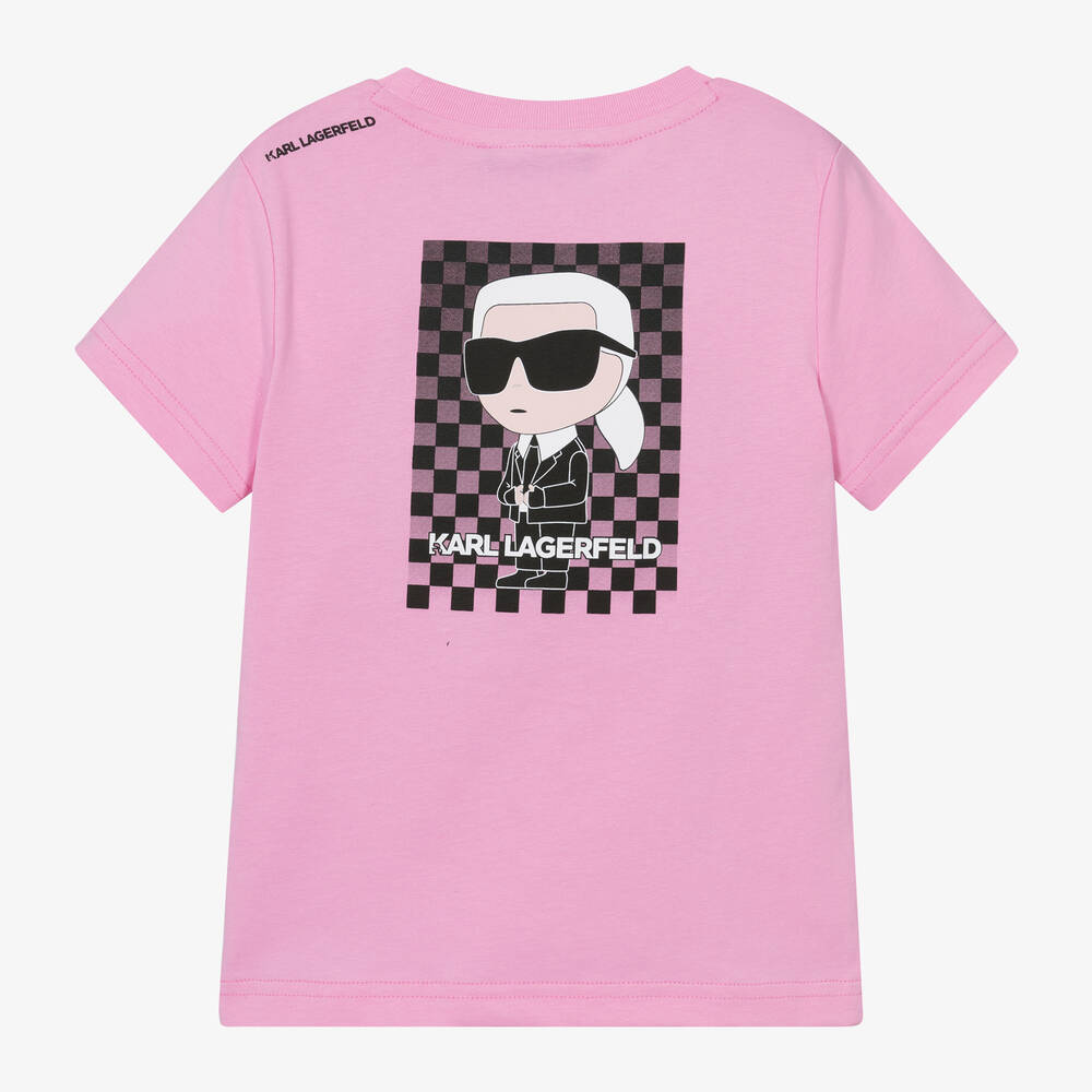 KARL LAGERFELD KIDS - Boys Pink Organic Cotton T-Shirt | Childrensalon  Outlet