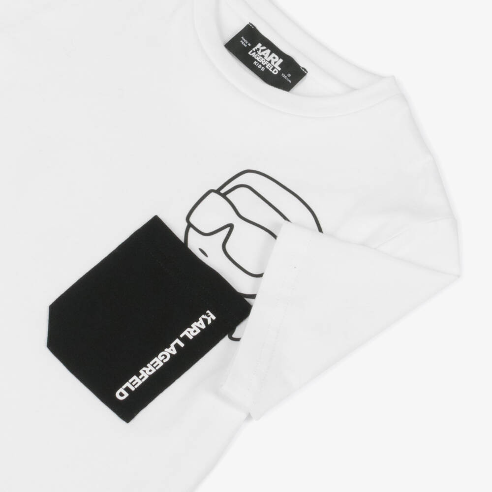 KARL LAGERFELD KIDS-Boys Pure Cotton Graphic Tee | Childrensalon Outlet