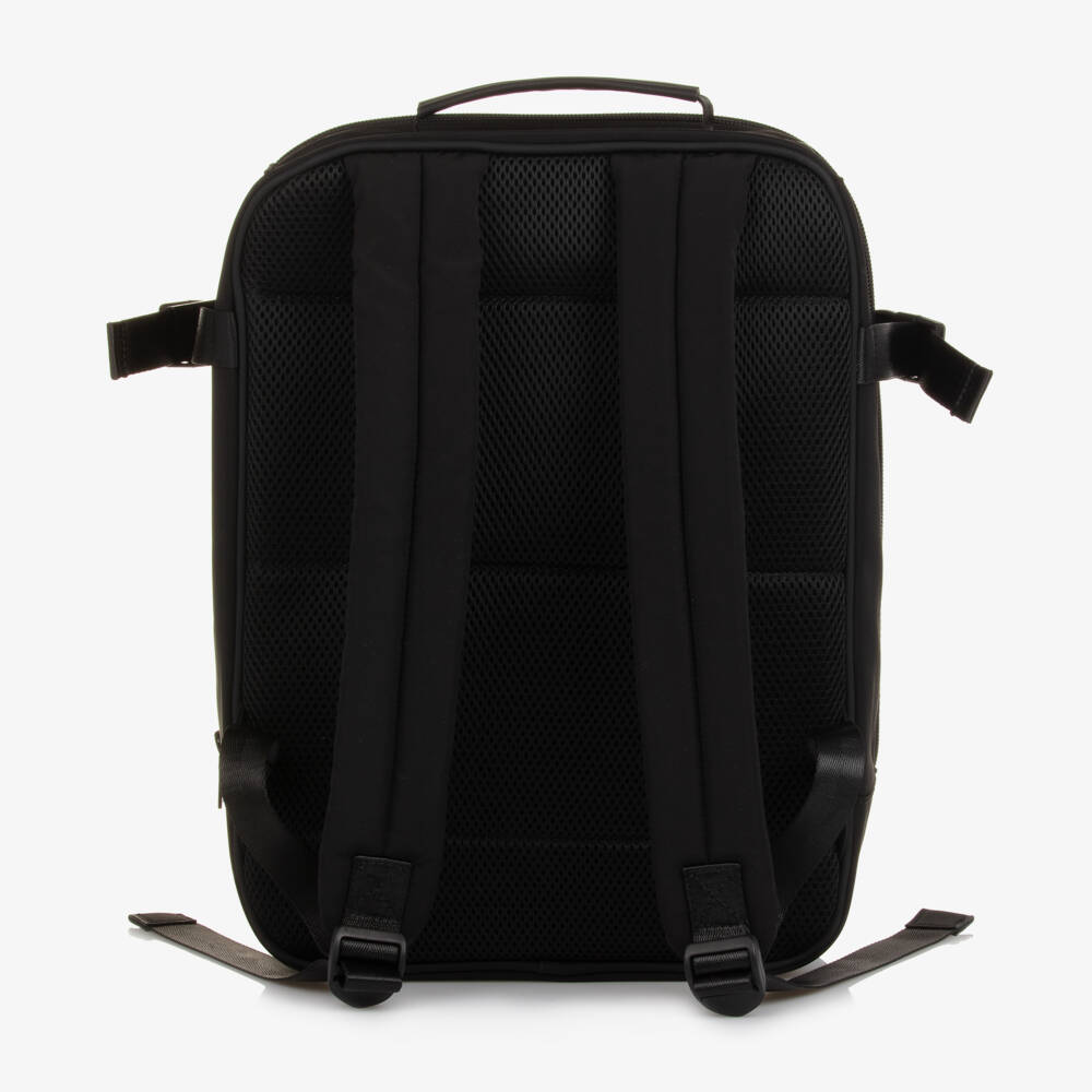 KARL LAGERFELD KIDS-Boys Sleek Black Ikonik Rucksack | Childrensalon Outlet