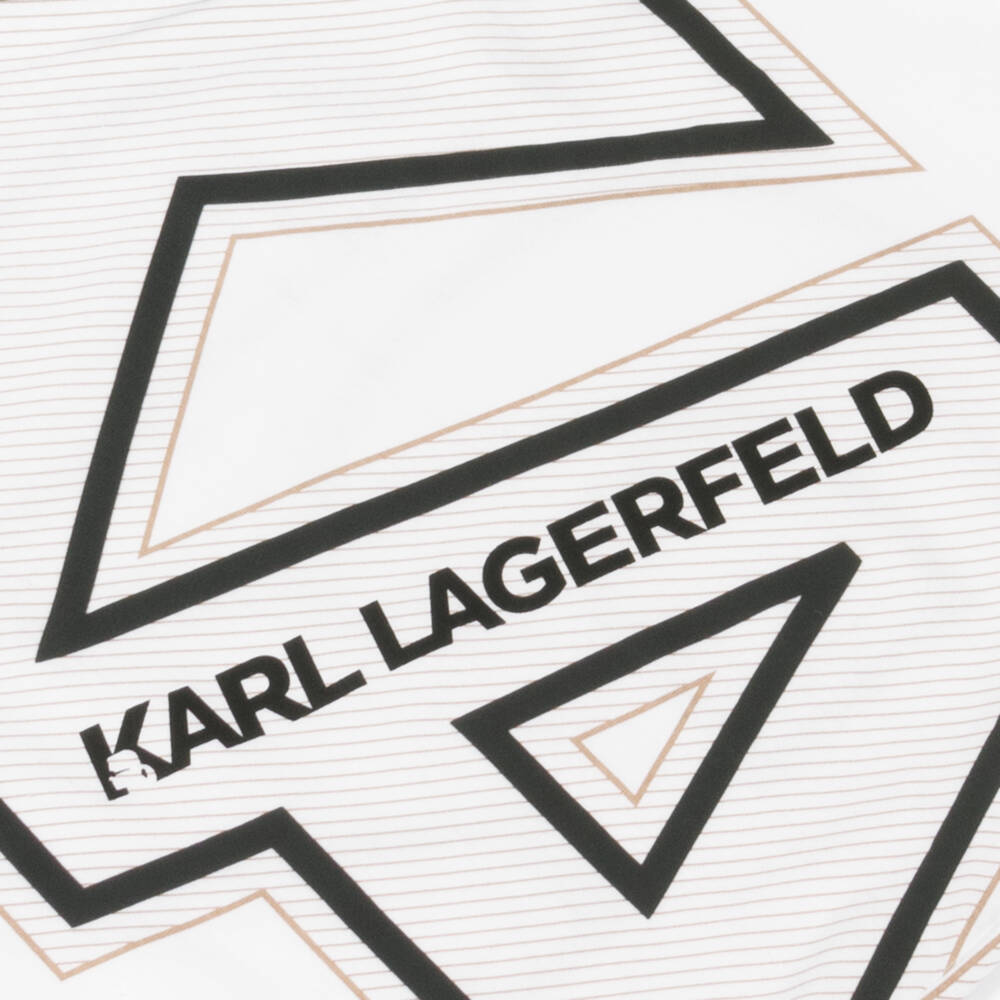 KARL LAGERFELD KIDS-Boys Soft White Cotton Tee | Childrensalon Outlet