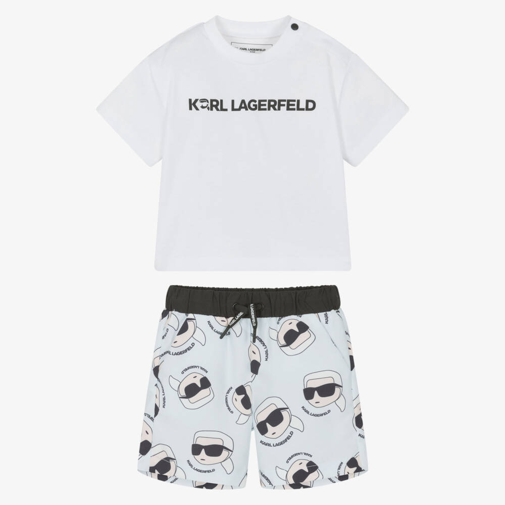 KARL LAGERFELD KIDS-Boys Top & Shorts Set | Childrensalon Outlet